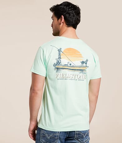 Fieldstone Flats Boat Dog T-Shirt front view