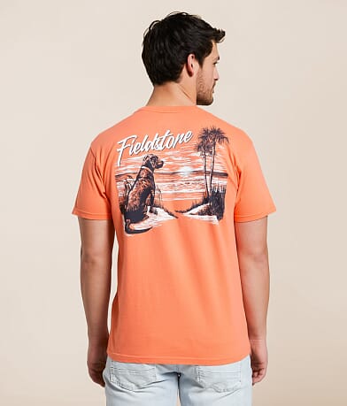 Fieldstone Dog On The Beach T-Shirt front view