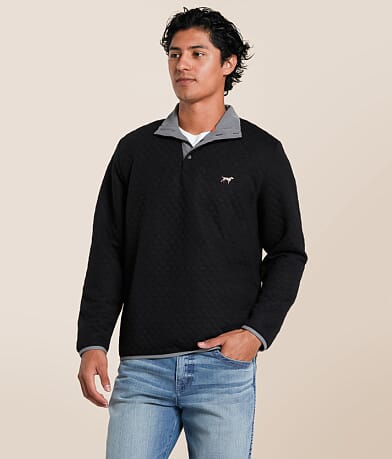 Fieldstone Sawyer Quilted Henley Pullover front view
