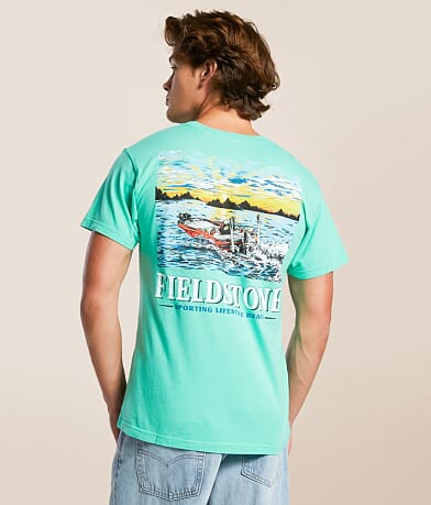 Fieldstone Bass Boat Speeding T-Shirt front view