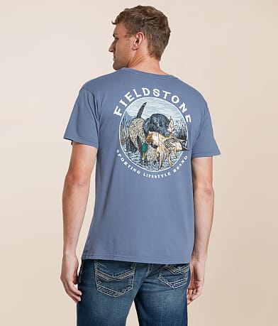 Fieldstone Black Lab Retrieving T-Shirt front view