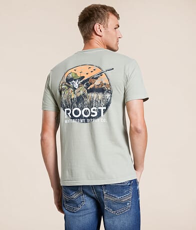Roost Waterfowl Skeleton Shotgunner T-Shirt front view