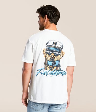 Fieldstone Party Barge Captain T-Shirt front view