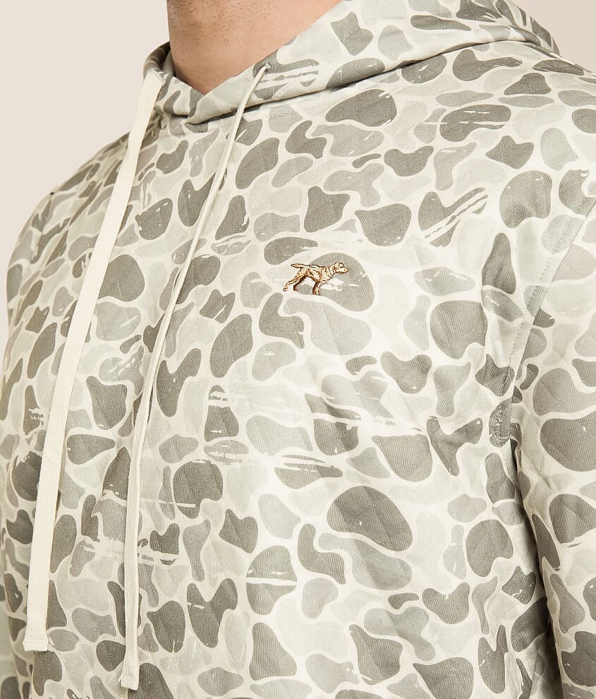 White Camo Quilted Hooded Sweatshirt