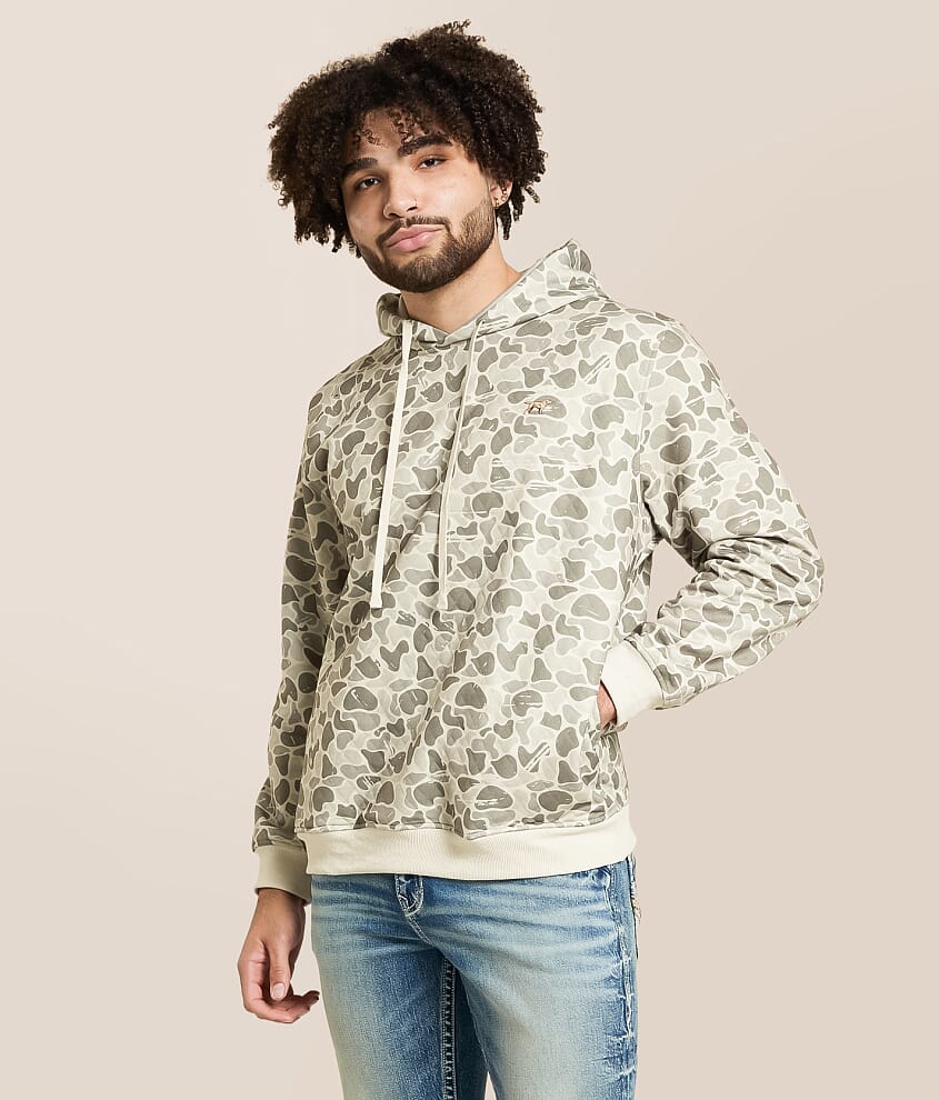White Camo Quilted Hooded Sweatshirt