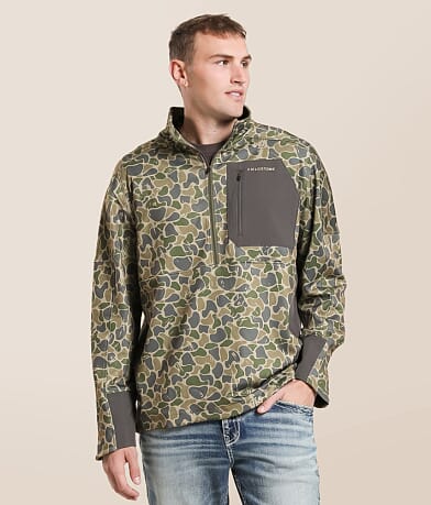 Fieldstone Backwoods Camo Pullover front view