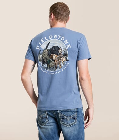 Fieldstone Black Lab Retrieving T-Shirt front view
