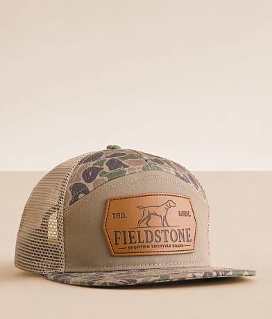 Fieldstone Backwoods Camo Trucker Hat front view