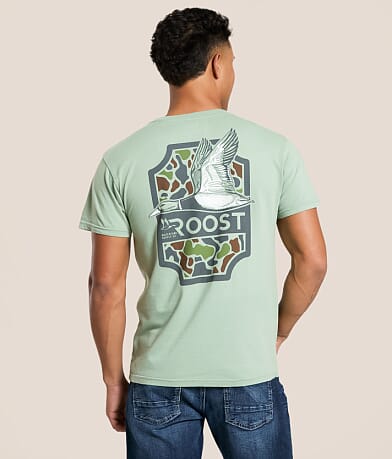 Roost Waterfowl Bay Camo Shield T-Shirt front view