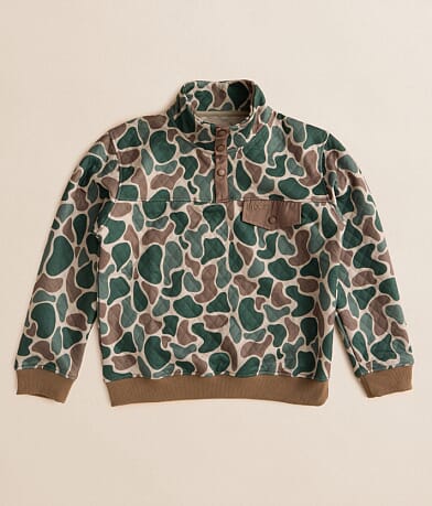 Roost Waterfowl Boys - Camo Pullover front view