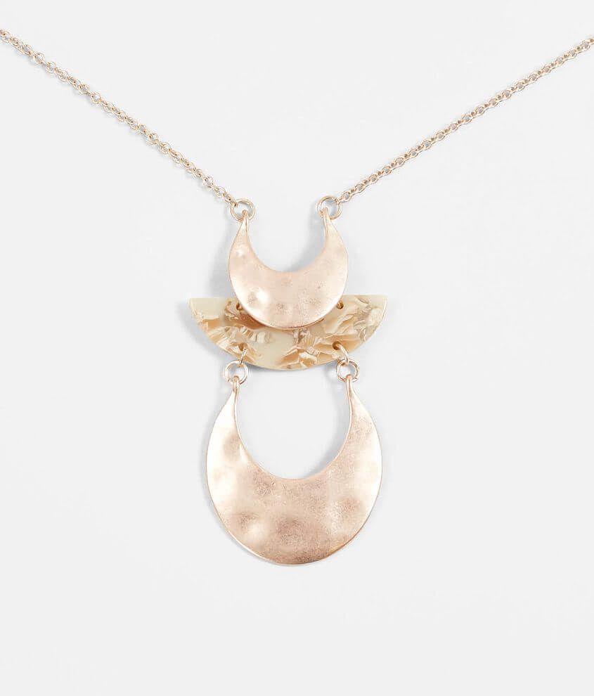 BKE Multi Pendant Necklace Women's Jewelry in Rose Gold Buckle