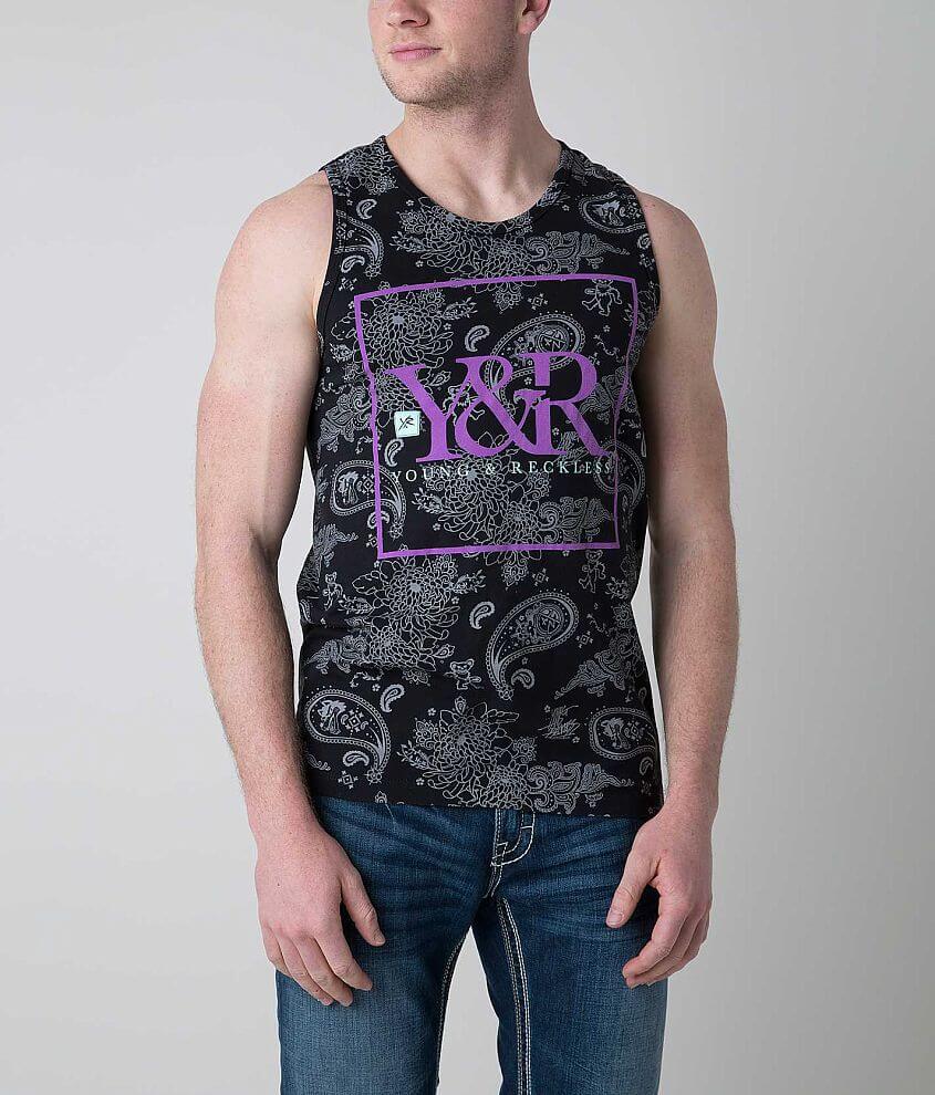 Young &#38; Reckless Paisley Tank Top front view