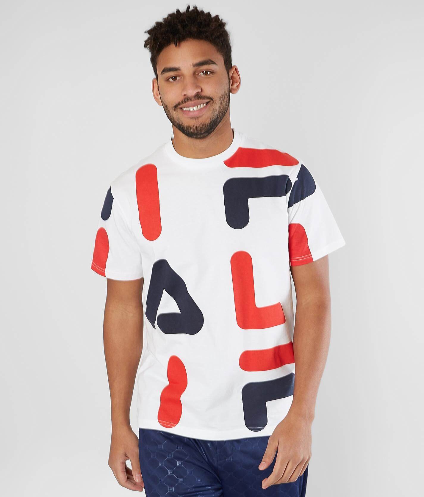 red and white t shirt mens