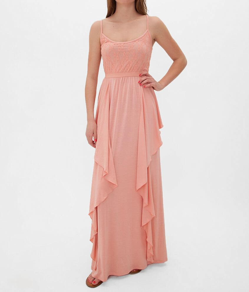 Fire Lace Bodice Maxi Dress front view