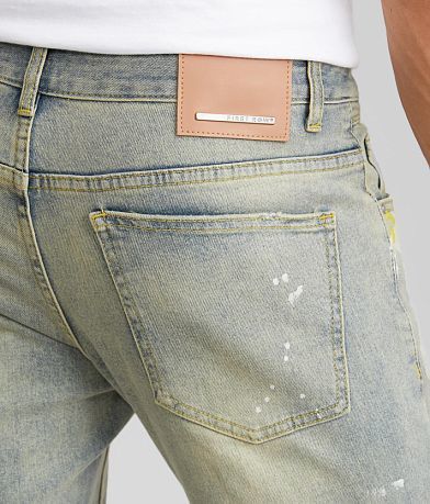First Row&#174; Slim Straight Stretch Jean back pocket view