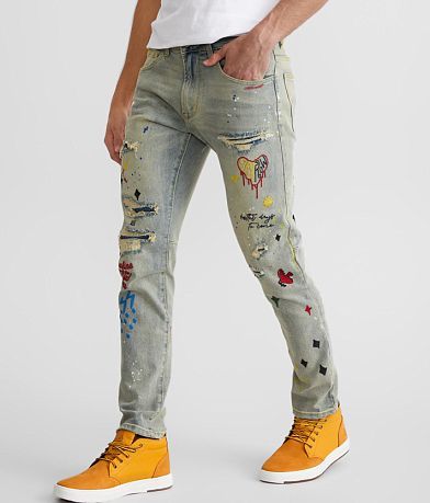 First Row&#174; Slim Straight Stretch Jean full left side view