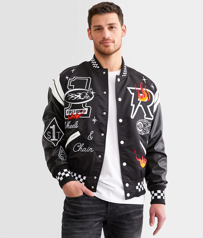 First Row® Varsity Nylon Jacket - Men's Coats & Jackets in Black | Buckle