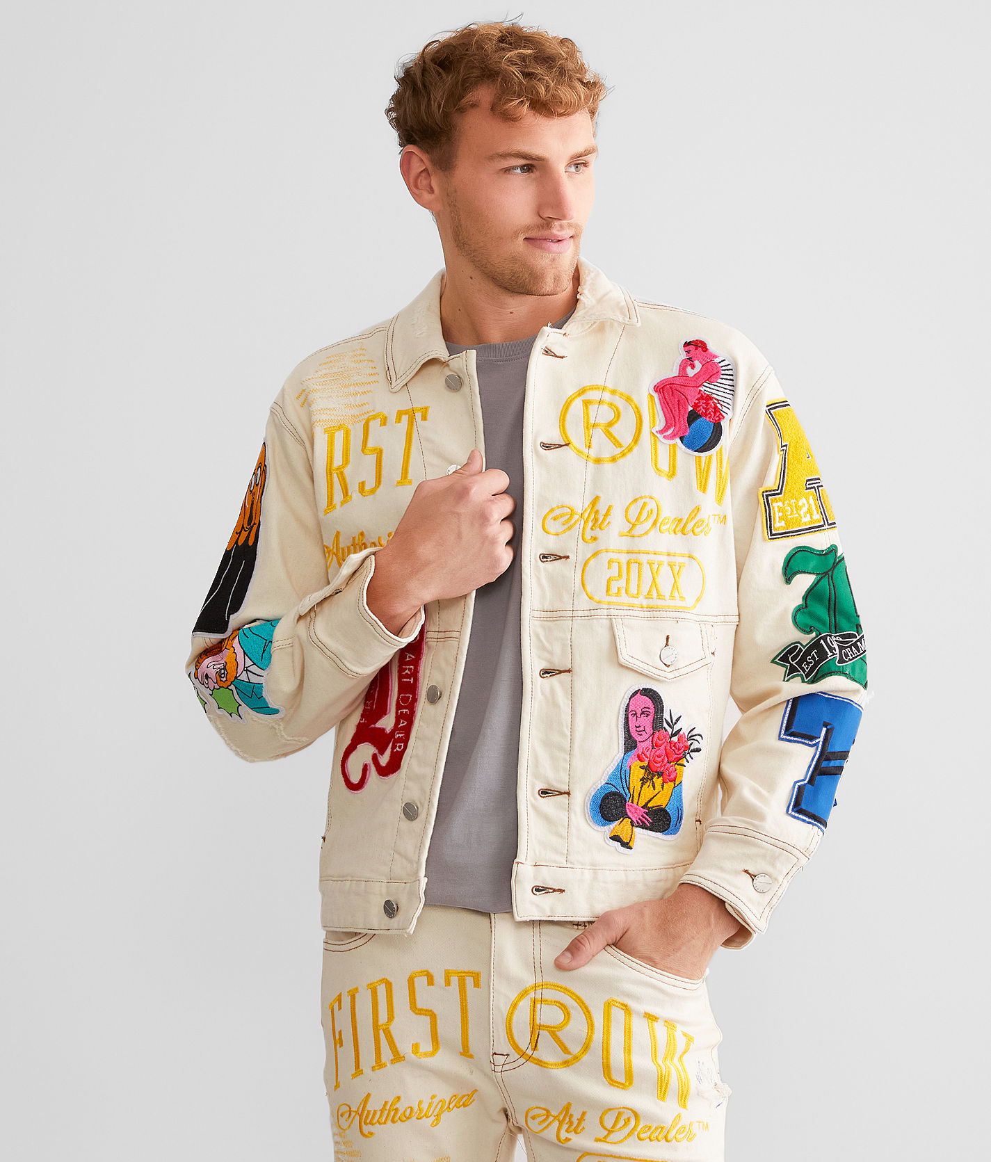 First Row® Denim Stretch Jacket - Men's Coats & Jackets in