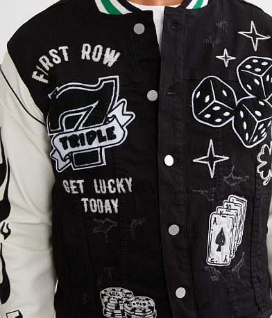 First Row&#174; Varsity Denim Jacket misc detail 3 view