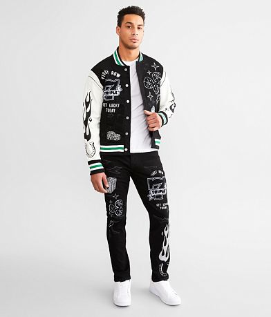 First Row&#174; Varsity Denim Jacket misc detail 4 view