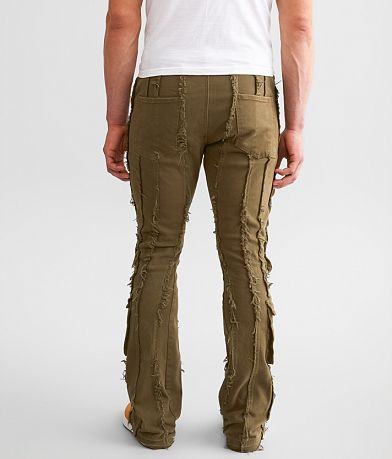 First Row&#174; Stacked Cargo Stretch Jean BACK