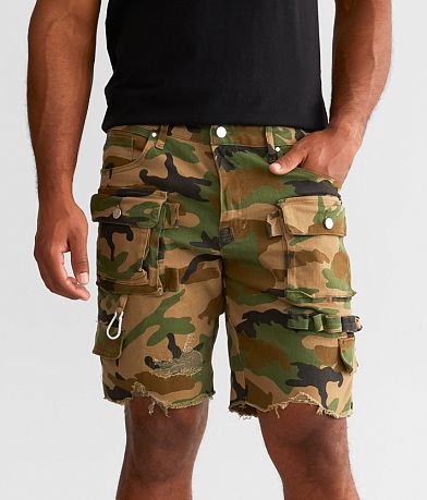 First Row® Camo Slim Stretch Short front view
