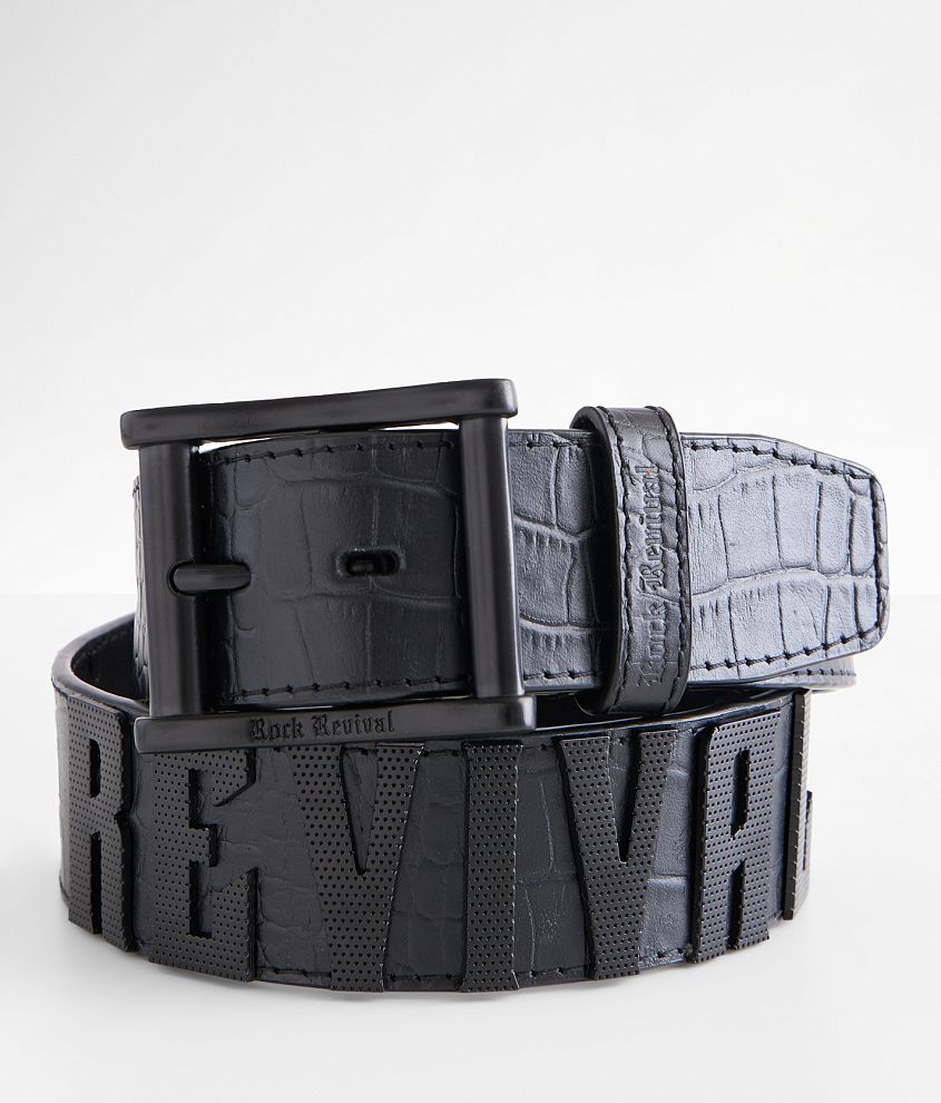 Rock Revival Gator Leather Belt front view