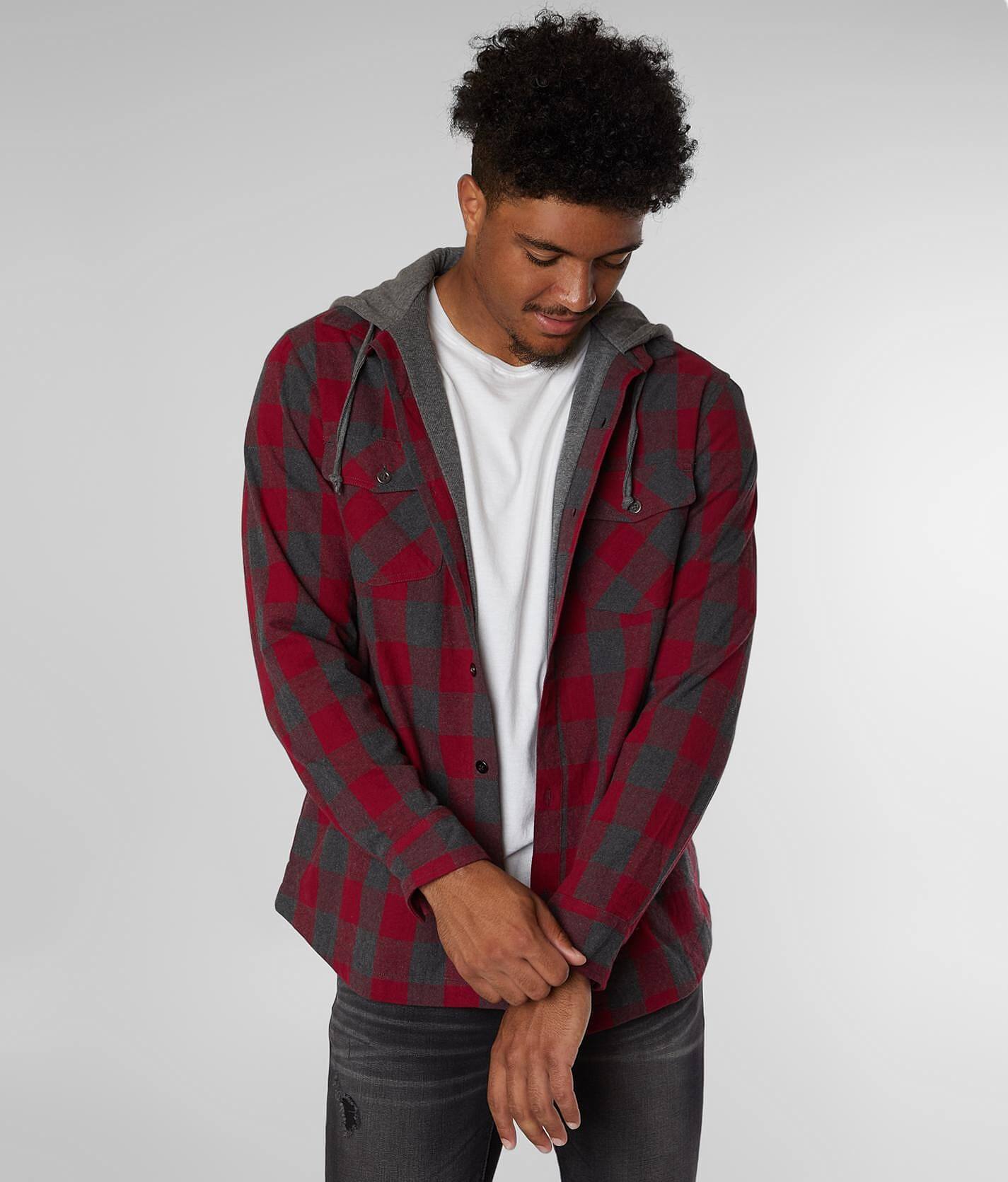 hooded flannel jacket mens