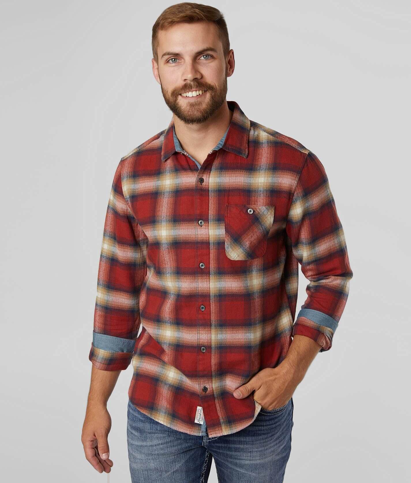 Flag & Anthem Kerrick Plaid Flannel Shirt in Orange for Men