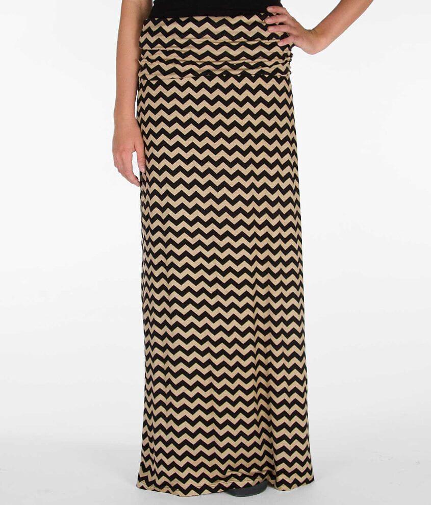 BKE Zig Zag Maxi Skirt front view