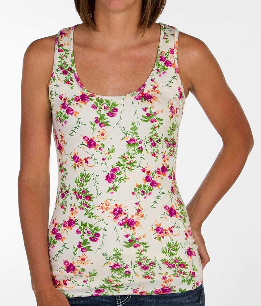 BKE Floral Tank Top front view
