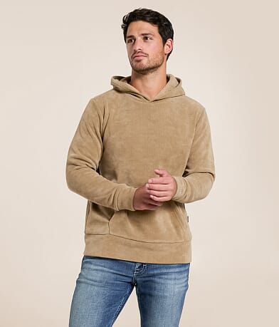 Nova Industries Ribbed Knit Hooded Sweatshirt front view