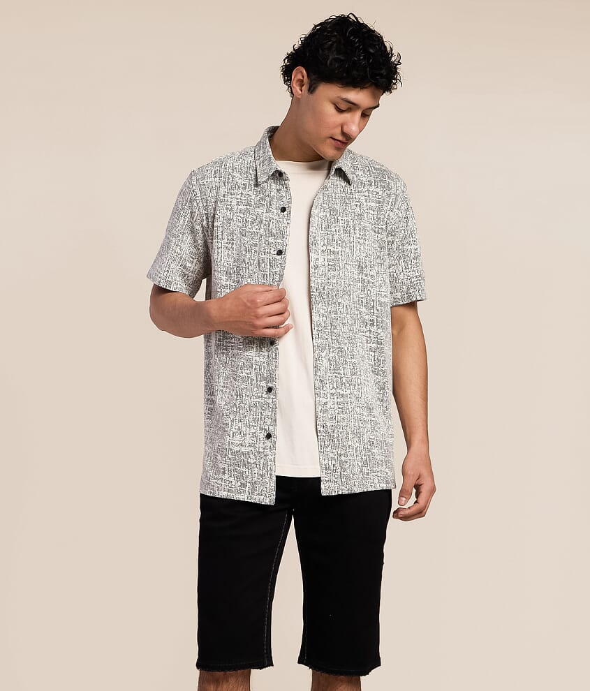 contrast dress shirts Contrast Collar Horizontal Stripe Dress Shirt