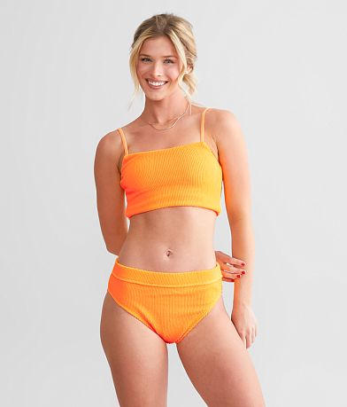 Cyn & Luca Casey Neon Cropped Bikini Top front view
