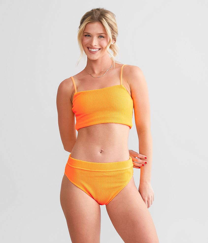 Cyn & Luca Casey Neon Cropped Bikini Top - Women's Swimwear in