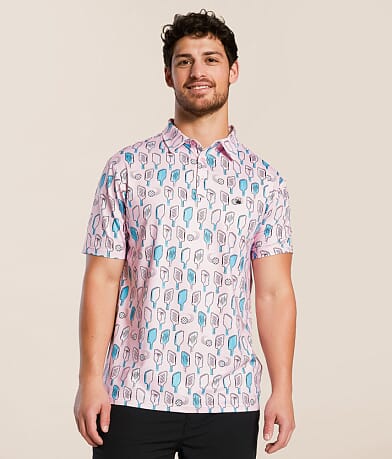 Flomotion The Pickled Palm Performance Polo front view