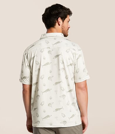 Flomotion Whiskey Wahoo Performance Polo BACK