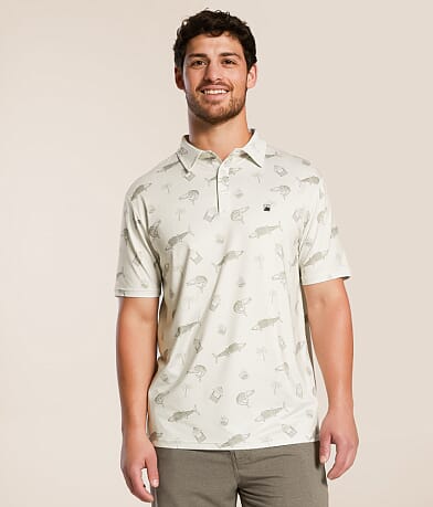 Flomotion Whiskey Wahoo Performance Polo front view