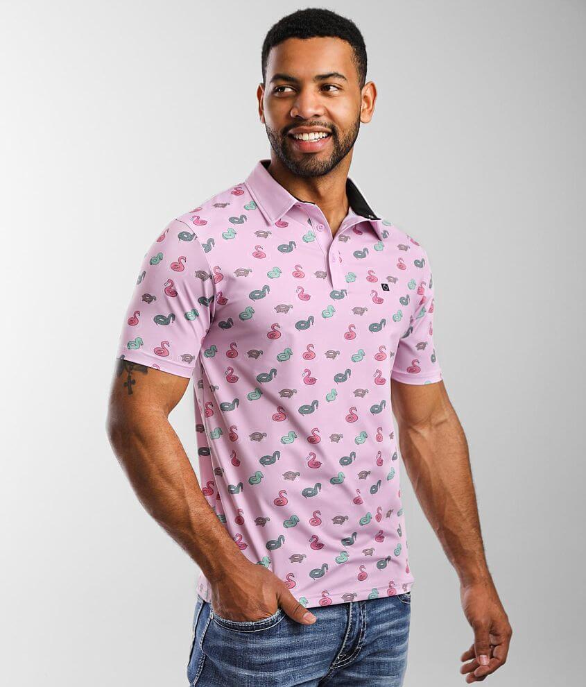 Flomotion Lake Life Performance Stretch Polo front view