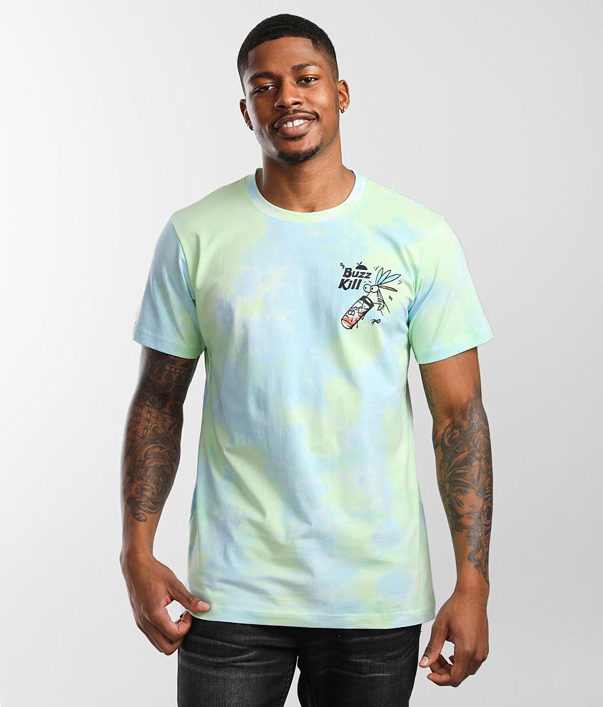 Flomotion Buzz Kill T-Shirt - Men's T-Shirts in Blue Green Tie Dye | Buckle