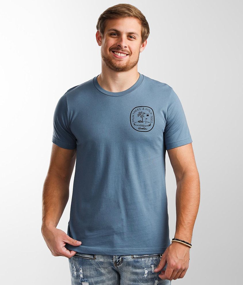 Flomotion Palm Trees T-Shirt - Men's T-Shirts in Slate Blue | Buckle