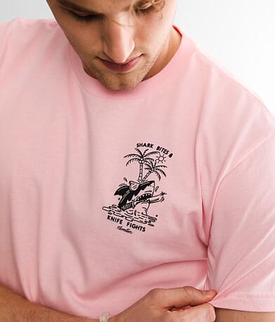 Flomotion Shark Bites &amp; Knife Fights T-Shirt misc detail 1 view