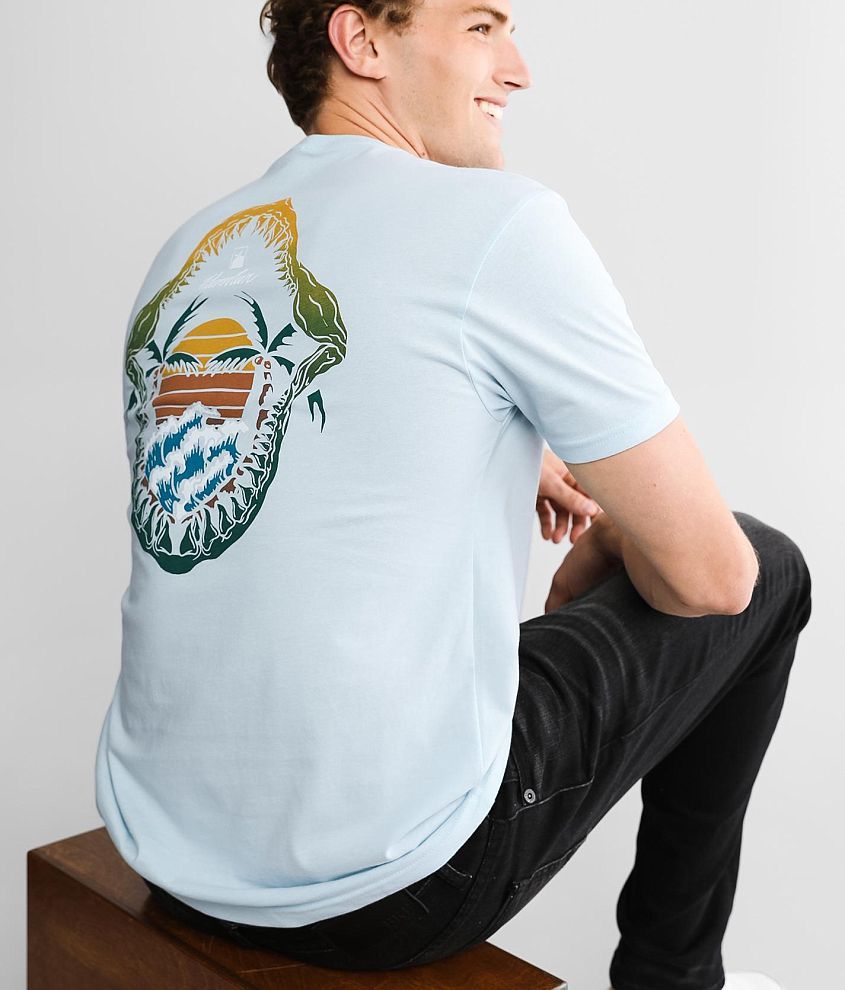 Flomotion Jaw Tropical Greeting T-Shirt front view