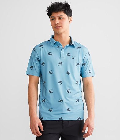 Flomotion Gator Performance Stretch Polo front view