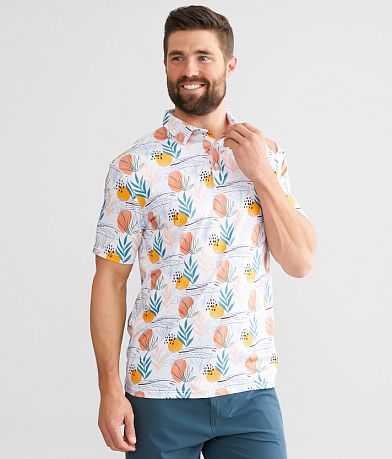 Flomotion Citrus Blossom Performance Stretch Polo front view