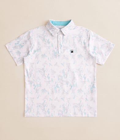 Flomotion Boys - Toothy Grunge Performance Polo front view