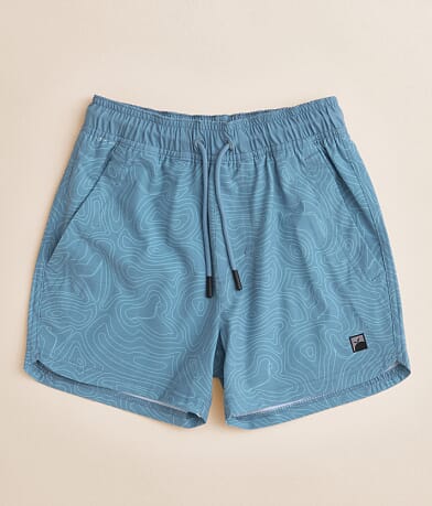 Flomotion Boys - Tooth Topo Pal Stretch Swim Trunks front view