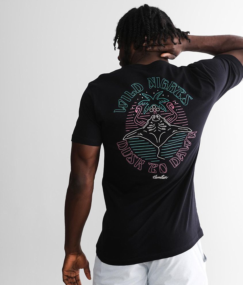 Flomotion Wild Night TShirt Men's TShirts in Graphite Black Buckle