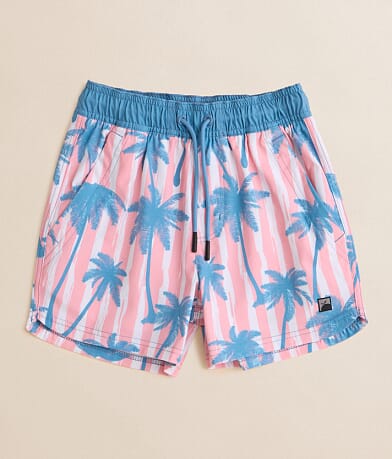 Flomotion Boys - Resort Palms Stretch Swim Trunks front view
