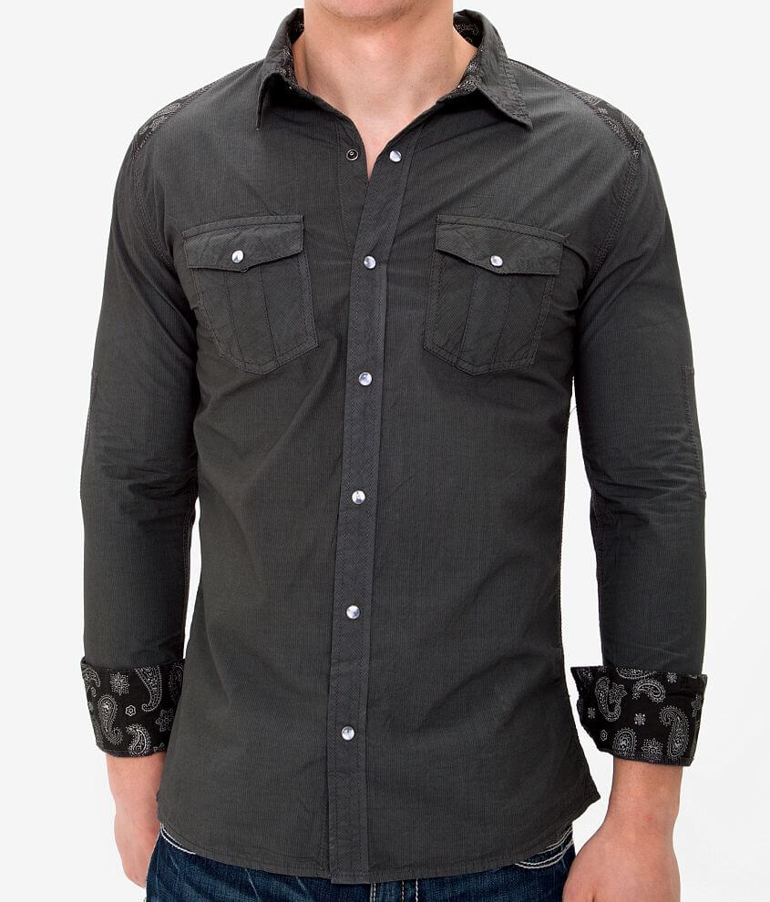 BKE Marshall Shirt - Men's Shirts in Grey White | Buckle